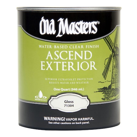 Old Masters 1 Qt Clear Ascend Exterior Water-based Finish, Gloss 71304